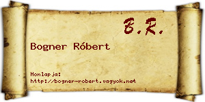 Bogner Róbert névjegykártya