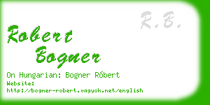 robert bogner business card