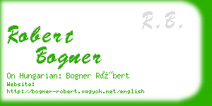 robert bogner business card